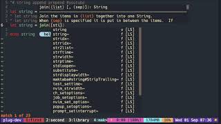 Vimscript Tutorial: String ( append to string )