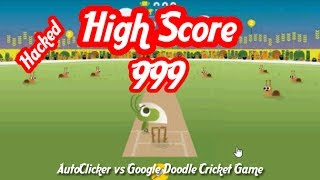 Auto Click Hack On Google Doodle Cricket Game