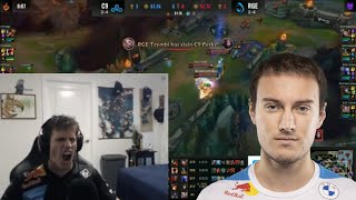 Captainflowers Reacts to Perkz Dying Solo C9 vs RGE Tiebreaker