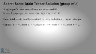 Secret Santa SURPRISING Probability Result The Magic of Mathematics