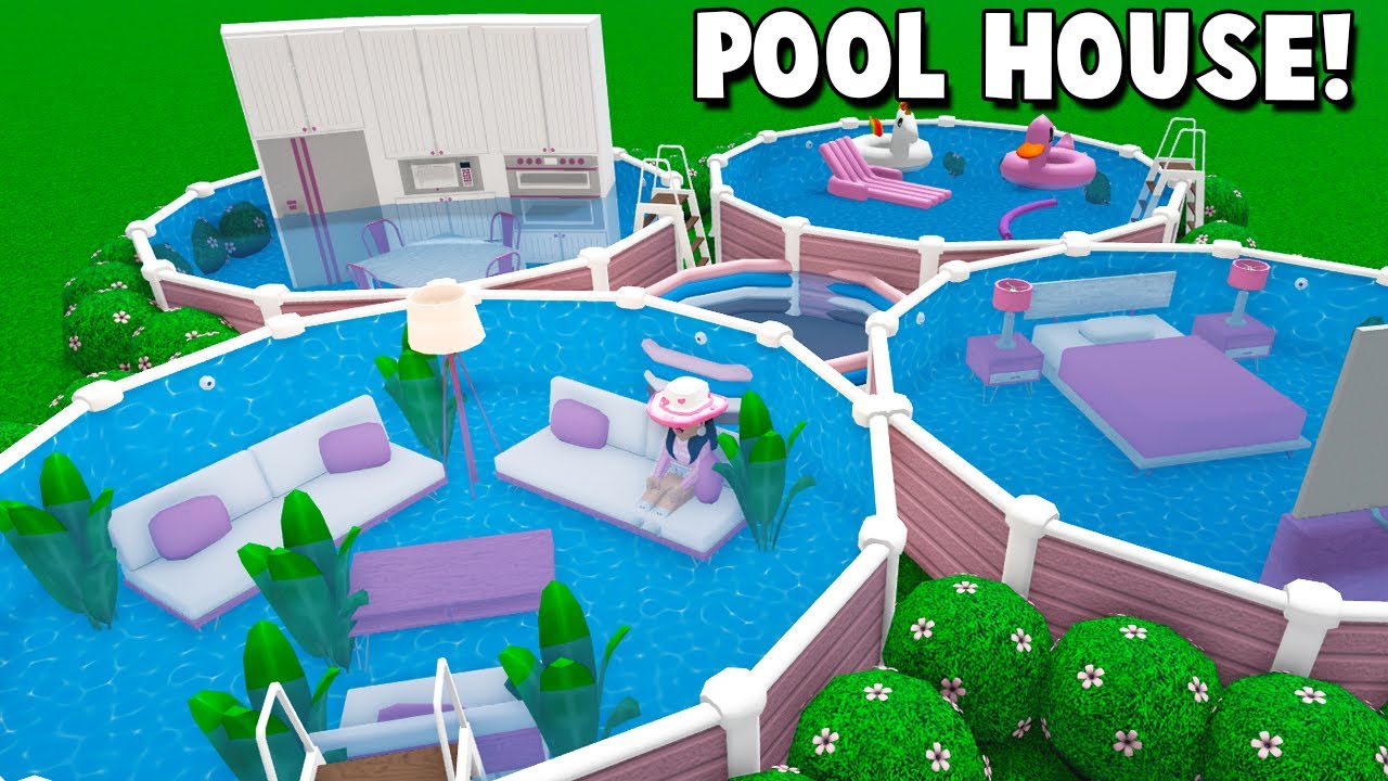 I Built A House INSIDE The NEW Pools In Bloxburg! - YouTube