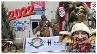 Santa Cycle with Chewbacca at Badger State Brewing Company #chewbacca #santacycle