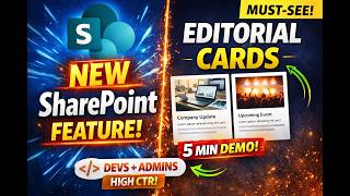 New SharePoint Feature 🔥 Editorial Cards (5 Min Demo) #sharepointonline #newfeatures