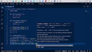How to implement Pythagoras' theorem in python English