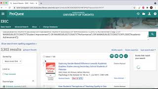 ERIC on ProQuest 7 - Saving and Exporting