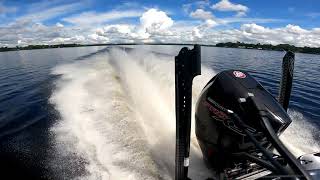 Mercury 250 ProXS 4 stroke at 75 MPH engine view