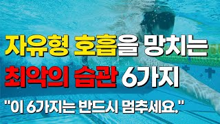 수영 호흡법! 이 6가지를 고쳐야 합니다. 자유형 측면 호흡 타이밍/팔동작/습관 정리