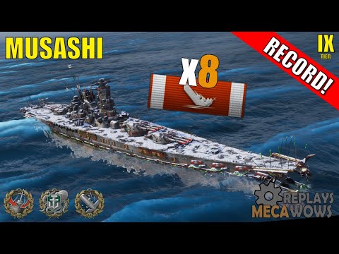 Musashi 8 Kills & 191k Damage | World Of Warships Gameplay - YouTube