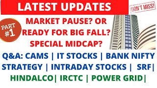 LATEST STOCK MARKET NEWS 💥BANK NIFTY EXPIRY SPECIAL💥SRF💥IRCTC💥HINDALCO💥IT STOCKS STEEL STOCLS?PART-1