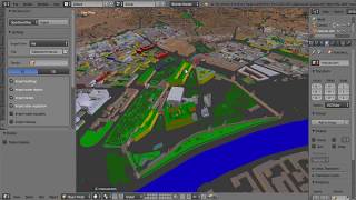 The whole Moscow imported from OpenStreetMap to Blender with blender-osm