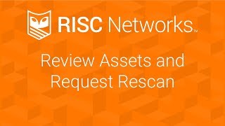 CloudScape Quick Start - Review Assets and Request Rescan
