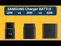 45W vs 25W vs 15W Samsung Charging Speed Test