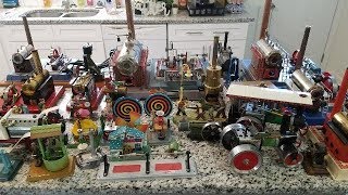 Estate Sale Steam Engines Wilesco D32 D15 Stuart, Mamod lots of accessories