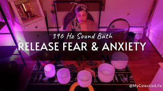 Release Fear & Anxiety | 396 Hz Sound Bath | Binaural Beats