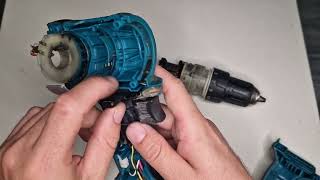 Makita DDF 456 reconditionare, are o perie blocată,  curățare și verificare