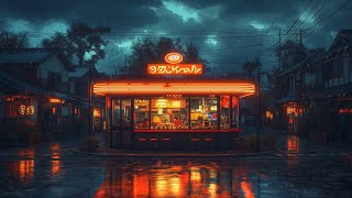 1980s \u0026 90s Chill Lofi Hip Hop Beats with Productive Rainy Nights | Japanese Old Town Mix