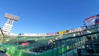 20211017　快晴の甲子園に入場♪　試合前　スタンドの様子　開門直後の16時ごろ@阪神甲子園球場･ﾚﾌﾄ外野