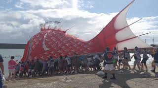 2018豊浜中須地区鯛祭り   今から海へ