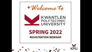 Spring 2022 Registration Webinar