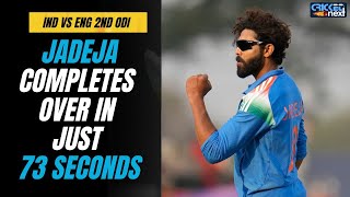 IND vs ENG 2nd ODI: Ravindra Jadeja Bowls Over in a Lightning-Fast 73 Seconds