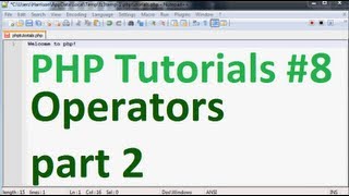 Basic PHP Tutorial 8: Arithmatic Operators: Doing math with php