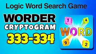 WORDER Logic Word Search Game level 333 334
