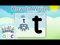 @officialalphablocks - Learn How to Write the Letter T | Straight Line | How to Write App