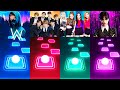 ALAN WALKER vs BLACKPINK vs BTS vs WEDNESDAY ADDAMS | Tiles Hop EDM Rush