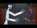 Spider-Man and Ironman vs Mutant Creatures in People Playground