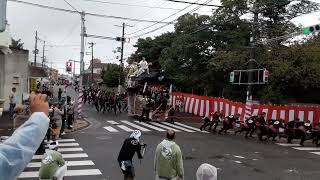 令和4年10月10日信太だんじり上町やり回し乗り上げ事故