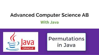 CSAB: Permutations in Java