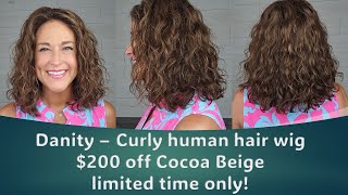 HUGE SALE! Danity CURLY Remy Human Hair Wig only $599 | limited time! In Vogue Medical Wigs