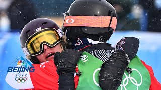 Baumgartner, Jacobellis combine for mixed team SBX gold | Winter Olympics 2022 | NBC Sports