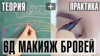 Микроблейдинг бровей. Идеальные брови 6д. Макияж бровей 6d. Коррекция брови 6d brows. Золоташко