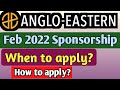 When and How to Apply for Anglo Eastern (AEMA) DNS Sponsorship for Feb 2022 Batch