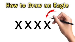How to Draw an Eagle with 4×4 Dots || Easy Drawing For Beginners