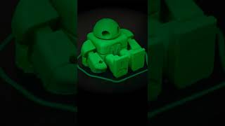Satisfying 3D Print Timelapse - Green Robot #shorts #3dprinting #satisfying