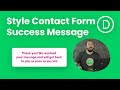 How To Style The Divi Contact Form Success Message