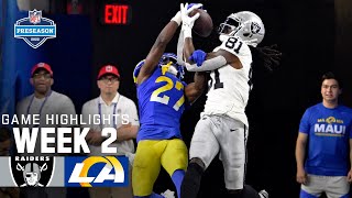 Las Vegas Raiders vs. Los Angeles Rams | 2023 Preseason Week 2 Game Highlights
