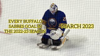 Every Buffalo Sabres Goal In The 2022-23 Season: March 2023