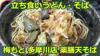 【立ち食いそば・うどん】梅もと 多摩川店 薬膳天そば 東急多摩川駅