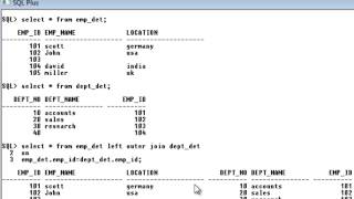 SQL: Joins (left/right / full outer joins)