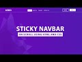 Sticky Navigation Bar On Scroll Using HTML and CSS| Fixed Navbar on Scroll