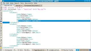 xml with css (student information)