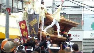 平成21年 八幡町だんじり修理入魂式 本部前やりまわし 2009/05/24(日)