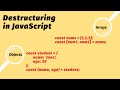 Array & Object Destructuring in JavaScript