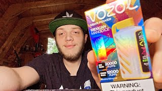 Reviewing Vozol Gear Power Mexican Mango Ice 20k puff vape !!￼