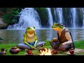 zen frog vibes 🐸 chill lofi beats for relaxation by the waterfall