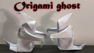 How to make paper ghost - origami ghost - Halloween ghost