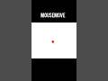 Mousemove🖲️ Event in Javascript | #html #javascript #webdevelopment #shorts
